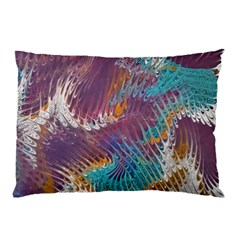 Painted Feathers Pillow Case (two Sides) by kaleidomarblingart