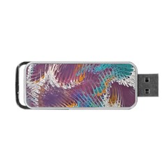 Painted Feathers Portable Usb Flash (two Sides) by kaleidomarblingart