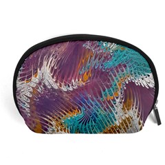 Painted Feathers Accessory Pouch (large) by kaleidomarblingart