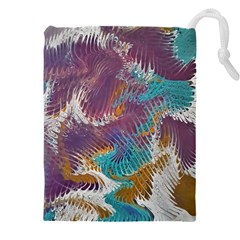 Painted Feathers Drawstring Pouch (4xl) by kaleidomarblingart