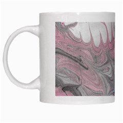 Painted Petals-marbling White Mugs by kaleidomarblingart