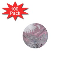 Painted Petals-marbling 1  Mini Buttons (100 Pack)  by kaleidomarblingart