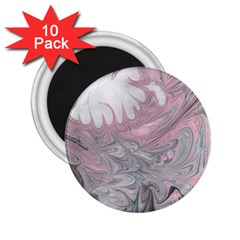 Painted Petals-marbling 2 25  Magnets (10 Pack)  by kaleidomarblingart