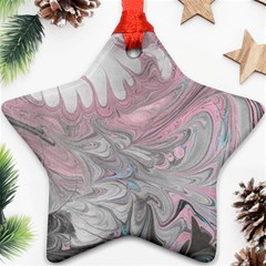 Painted Petals-marbling Star Ornament (two Sides) by kaleidomarblingart