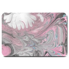 Painted Petals-marbling Large Doormat  by kaleidomarblingart