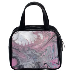 Painted Petals-marbling Classic Handbag (two Sides) by kaleidomarblingart