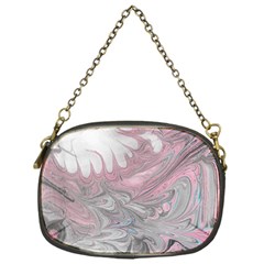 Painted Petals-marbling Chain Purse (one Side) by kaleidomarblingart