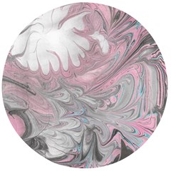 Painted Petals-marbling Wooden Bottle Opener (round) by kaleidomarblingart