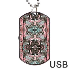 Velvet Marbling Module Dog Tag Usb Flash (one Side) by kaleidomarblingart