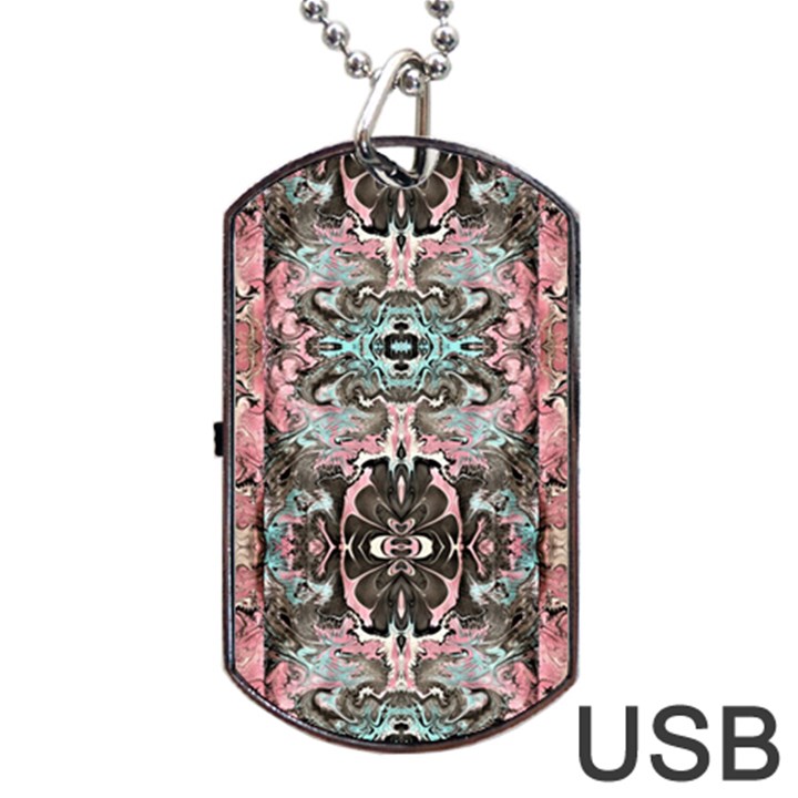 Velvet Marbling Module Dog Tag USB Flash (One Side)