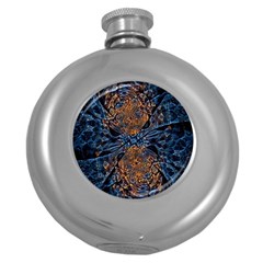 Fractal Galaxy Round Hip Flask (5 Oz) by MRNStudios