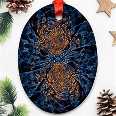 Fractal Galaxy Oval Ornament (two Sides) by MRNStudios