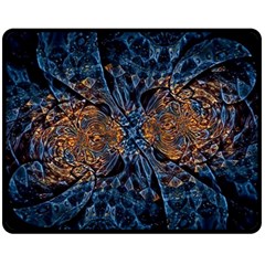 Fractal Galaxy Fleece Blanket (medium)  by MRNStudios