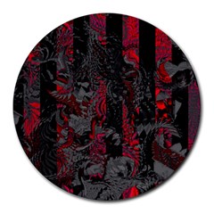 Gates Of Hell Round Mousepads by MRNStudios