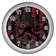 Gates Of Hell Wall Clock (silver) by MRNStudios