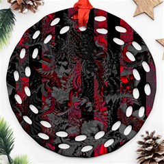 Gates Of Hell Round Filigree Ornament (two Sides) by MRNStudios