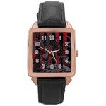 Gates Of Hell Rose Gold Leather Watch  Front