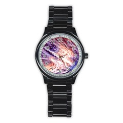 Sonic Boom Stainless Steel Round Watch by MRNStudios