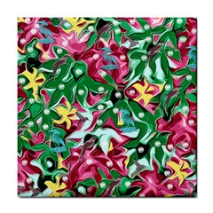 Floral-diamonte Tile Coaster