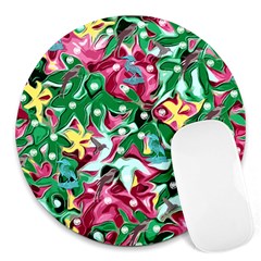 Floral-diamonte Round Mousepads