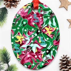 Floral-diamonte Ornament (Oval)