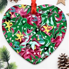 Floral-diamonte Ornament (Heart)