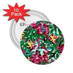 Floral-diamonte 2.25  Buttons (10 pack) 