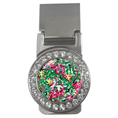 Floral-diamonte Money Clips (CZ) 