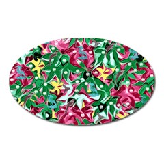 Floral-diamonte Oval Magnet