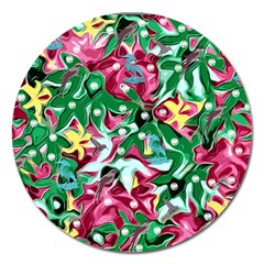 Floral-diamonte Magnet 5  (Round)