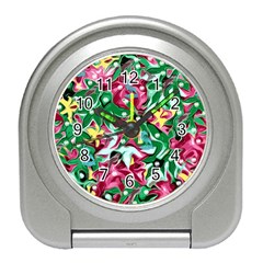 Floral-diamonte Travel Alarm Clock