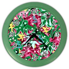 Floral-diamonte Color Wall Clock