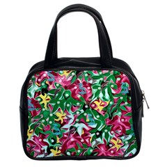 Floral-diamonte Classic Handbag (Two Sides)