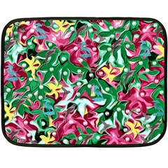 Floral-diamonte Double Sided Fleece Blanket (Mini) 