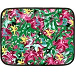 Floral-diamonte Double Sided Fleece Blanket (Mini)  35 x27  Blanket Front