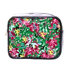 Floral-diamonte Mini Toiletries Bag (One Side)