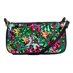 Floral-diamonte Shoulder Clutch Bag