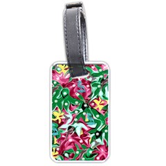 Floral-diamonte Luggage Tag (one side)