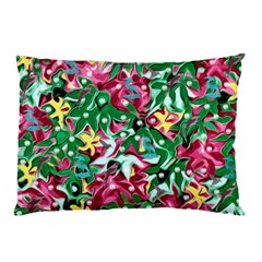 Floral-diamonte Pillow Case (Two Sides)