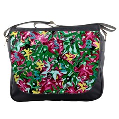 Floral-diamonte Messenger Bag