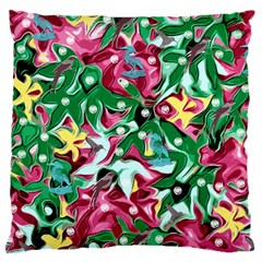 Floral-diamonte Large Cushion Case (Two Sides)