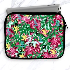 Floral-diamonte Apple iPad 2/3/4 Zipper Cases