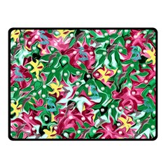 Floral-diamonte Double Sided Fleece Blanket (Small) 