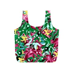 Floral-diamonte Full Print Recycle Bag (S)