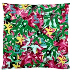 Floral-diamonte Standard Flano Cushion Case (One Side)