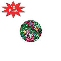 Floral-diamonte 1  Mini Buttons (10 Pack)  by PollyParadise