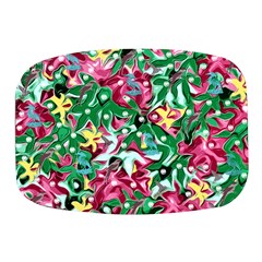 Floral-diamonte Mini Square Pill Box