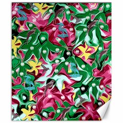 Floral-diamonte Canvas 8  X 10  by PollyParadise