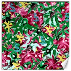 Floral-diamonte Canvas 12  X 12  by PollyParadise