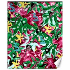 Floral-diamonte Canvas 16  X 20  by PollyParadise